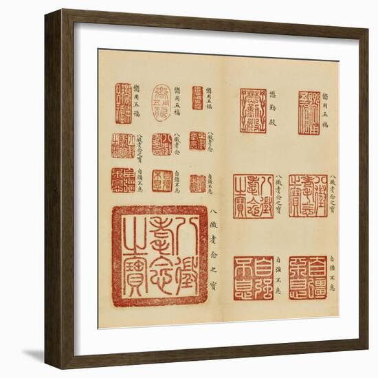 Albumde sceaux de l'empereur Qianlong (Baosou)-null-Framed Giclee Print