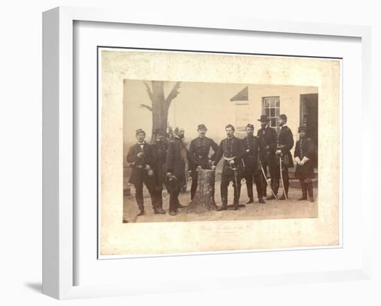 Albumen Print of General Mcclellan at Headquarters, Gen. Morrell's Brigade, 1862-Mathew Brady-Framed Photographic Print