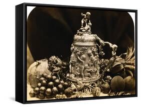 Albumen Print Still Life with Fruit by Roger Fenton-Stapleton Collection-Framed Stretched Canvas