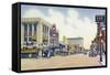 Albuquerque, New Mexico - Eastern View Up Central Avenue-Lantern Press-Framed Stretched Canvas