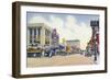 Albuquerque, New Mexico - Eastern View Up Central Avenue-Lantern Press-Framed Art Print