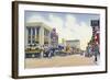 Albuquerque, New Mexico - Eastern View Up Central Avenue-Lantern Press-Framed Art Print