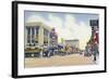 Albuquerque, New Mexico - Eastern View Up Central Avenue-Lantern Press-Framed Art Print