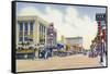 Albuquerque, New Mexico - Eastern View Up Central Avenue-Lantern Press-Framed Stretched Canvas