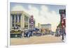 Albuquerque, New Mexico - Eastern View Up Central Avenue-Lantern Press-Framed Art Print