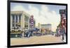 Albuquerque, New Mexico - Eastern View Up Central Avenue-Lantern Press-Framed Art Print