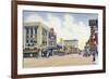 Albuquerque, New Mexico - Eastern View Up Central Avenue-Lantern Press-Framed Art Print