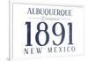 Albuquerque, New Mexico - Established Date (Blue)-Lantern Press-Framed Art Print