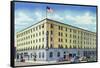 Albuquerque, New Mexico, Exterior View of the El Fidel Hotel-Lantern Press-Framed Stretched Canvas