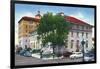 Albuquerque, New Mexico, Exterior View of the Post Office and Federal Bldg-Lantern Press-Framed Art Print