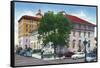 Albuquerque, New Mexico, Exterior View of the Post Office and Federal Bldg-Lantern Press-Framed Stretched Canvas