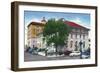 Albuquerque, New Mexico, Exterior View of the Post Office and Federal Bldg-Lantern Press-Framed Art Print