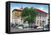 Albuquerque, New Mexico, Exterior View of the Post Office and Federal Bldg-Lantern Press-Framed Stretched Canvas