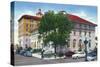 Albuquerque, New Mexico, Exterior View of the Post Office and Federal Bldg-Lantern Press-Stretched Canvas