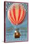 Albuquerque, New Mexico - Hot Air Balloon Tours - Vintage Sign-Lantern Press-Stretched Canvas