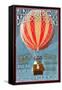 Albuquerque, New Mexico - Hot Air Balloon Tours - Vintage Sign-Lantern Press-Framed Stretched Canvas