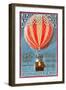 Albuquerque, New Mexico - Hot Air Balloon Tours - Vintage Sign-Lantern Press-Framed Art Print