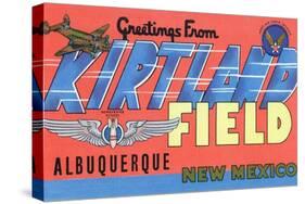 Albuquerque, New Mexico - Kirtland Field, Large Letter Scenes-Lantern Press-Stretched Canvas