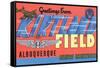 Albuquerque, New Mexico - Kirtland Field, Large Letter Scenes-Lantern Press-Framed Stretched Canvas