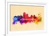 Albuquerque, New Mexico - Skyline Abstract-Lantern Press-Framed Premium Giclee Print