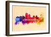 Albuquerque, New Mexico - Skyline Abstract-Lantern Press-Framed Art Print