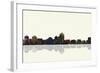 Albuquerque New Mexico Skyline BW 1-Marlene Watson-Framed Giclee Print