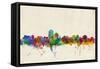 Albuquerque New Mexico Skyline-Michael Tompsett-Framed Stretched Canvas