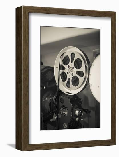 Albuquerque, New Mexico, USA. Central Ave, Route 66 Vintage Film Projector at the Kimo Theater-Julien McRoberts-Framed Photographic Print