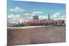 Albuquerque, New Mexico - View of Municipal Airport Admin Building-Lantern Press-Mounted Art Print