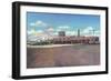 Albuquerque, New Mexico - View of Municipal Airport Admin Building-Lantern Press-Framed Art Print