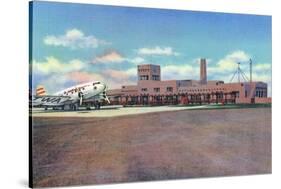 Albuquerque, New Mexico - View of Municipal Airport Admin Building-Lantern Press-Stretched Canvas