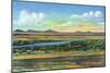 Albuquerque, New Mexico, View of the Rio Grande and Volcanoes from Air Base-Lantern Press-Mounted Art Print