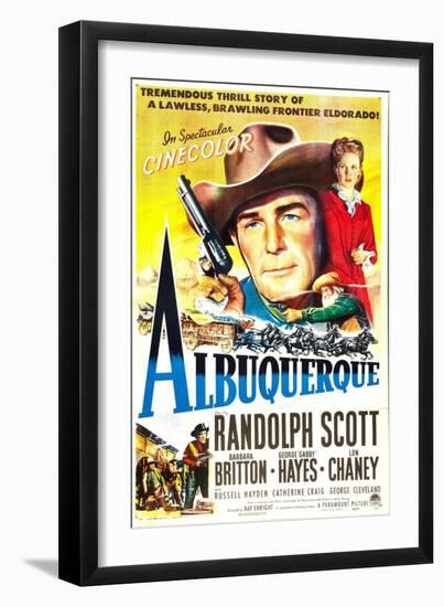 Albuquerque, Randolph Scott, Barbara Britton, 1948-null-Framed Art Print