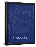 Albuquerque, United States of America Blue Map-null-Framed Poster