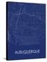 Albuquerque, United States of America Blue Map-null-Stretched Canvas