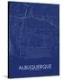 Albuquerque, United States of America Blue Map-null-Stretched Canvas