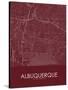 Albuquerque, United States of America Red Map-null-Stretched Canvas