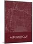 Albuquerque, United States of America Red Map-null-Mounted Poster