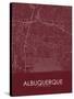 Albuquerque, United States of America Red Map-null-Stretched Canvas