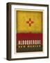 Alburquerque City Flag-Red Atlas Designs-Framed Giclee Print