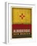 Alburquerque City Flag-Red Atlas Designs-Framed Giclee Print