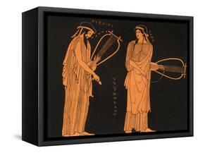 Alcaeus Greek Poet with Sappho-Panofka Manners-Framed Stretched Canvas