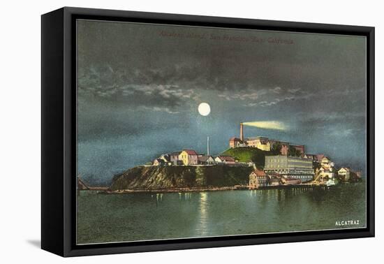 Alcatraz by Night-null-Framed Stretched Canvas