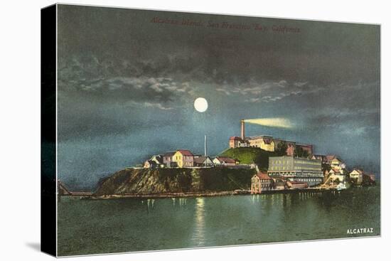 Alcatraz by Night-null-Stretched Canvas