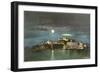 Alcatraz by Night-null-Framed Premium Giclee Print