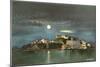 Alcatraz by Night-null-Mounted Premium Giclee Print