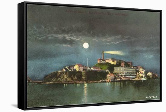 Alcatraz by Night-null-Framed Stretched Canvas
