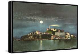 Alcatraz by Night-null-Framed Stretched Canvas