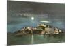 Alcatraz by Night-null-Mounted Art Print