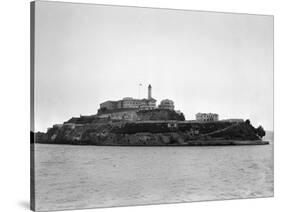 Alcatraz Island from Sea Level-null-Stretched Canvas